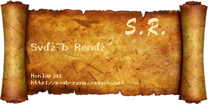 Sváb René névjegykártya